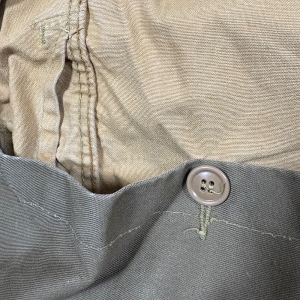 Vintage 60s–70s Military Canvas Field Jacket w/ Button-In Liner Corduroy Collar - Picture 5 of 16